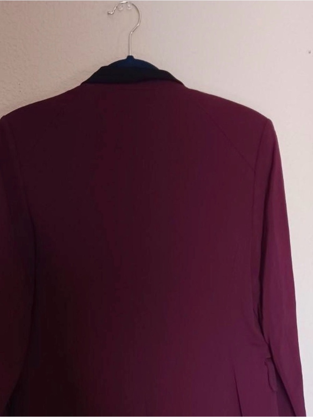 rag & bone Women's Burgundy Blazer with Black Trim - Picture 5 of 6